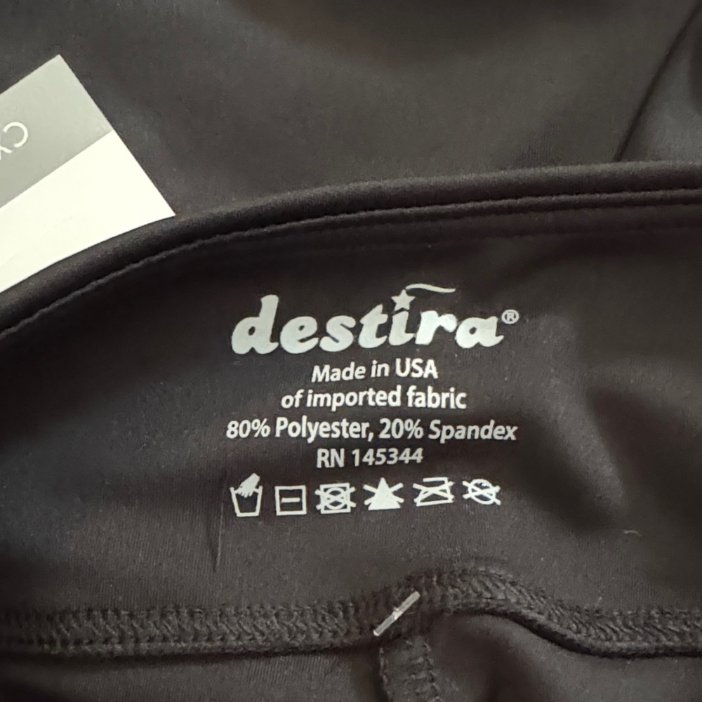 Girls' XL Black Destira High Waisted performance shorts - Picture 4 of 4